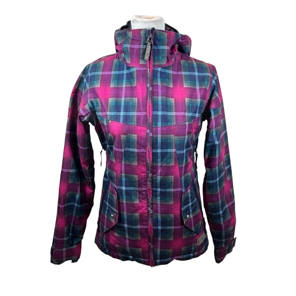 Burton Dryride Da Nang Women's Multicolor Hooded Snowboard‎ Zip Up Jacket XXS